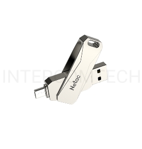 Флеш Диск Netac U381 64Gb <NT03U381B-064G-30PN>, USB3.0+microUSB, металлическая