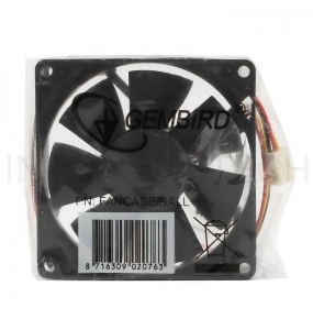 Вентилятор для корпуса Gembird 80x80x25mm, ball, узкий разъем 3 pin FANCASE/BALL