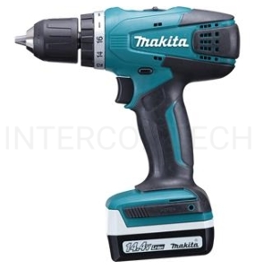 Дрель-шуруповерт Makita DF347DWE Дрель ак,{14.4В,2х1.5Ач Li-ion,БЗП-10мм,0-400\0-1400об\м,30\15Нм,1.4кг,чем,G-серия}