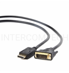 Кабель DisplayPort-DVI Gembird/Cablexpert  3м, 20M/19M, черный, экран, пакет(CC-DPM-DVIM-3M)