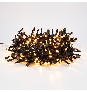 Гирлянда «Кластер» 10 м, 400 LED, черный каучук, IP67, соединяемая, цвет свечения теплый белый NEON-NIGHT