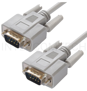 Кабель Greenconnect COM RS-232 порта соединительный 10m GCR-DB9CM2M-10m, 9M / 9M Premium, серый, пластиковый пакет
