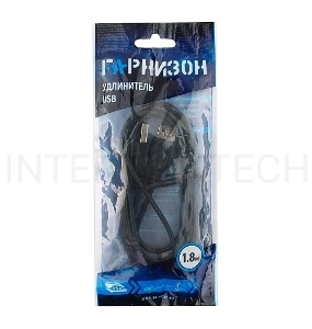 Кабель удлинитель USB 2.0 Гарнизон GCC-USB2-AMAF-1.8M, AM/AF, 1.8м, пакет