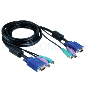 Переключатель D-Link DKVM-CB Кабель KVM длиной 1,8 м с разъемами PS2