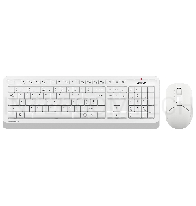 Клавиатура + мышь A4Tech Fstyler FG1012 клав:белый мышь:белый USB беспроводная Multimedia