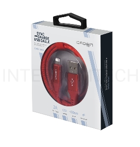 Кабель Crown USB - Lightning CMCU-3103L red