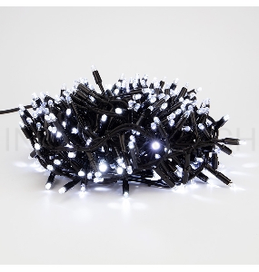 Гирлянда «Кластер» 10 м, 400 LED, черный каучук, IP67, соединяемая, цвет свечения белый NEON-NIGHT
