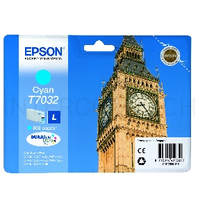 Картридж струйный Epson C13T70324010 голубой для I/C WP 4000/4500 0.8k
