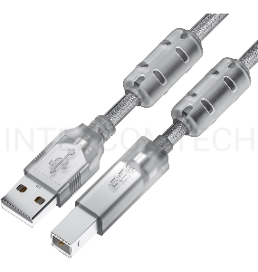 Кабель GCR PROF 5.0m USB 2.0, AM/BM, прозрачный, ферритовые кольца, 28/24 AWG, экран, армированный, морозостойкий, GCR-52426 GCR Кабель PROF 5.0m USB 2.0, AM/BM, прозрачный, ферритовые кольца, 28/24 AWG, экран, армированный, морозостойкий, GCR-52426