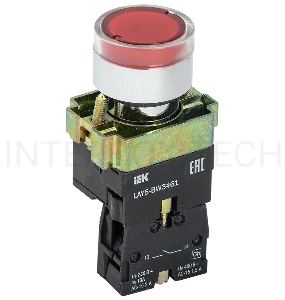 Кнопка LAY5-BW3461 с подсв. красн. 1з ИЭК BBT50-BW-K04