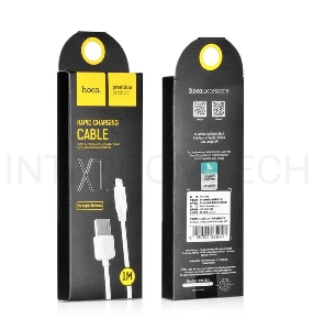 Кабель USB 2.0 hoco X1, AM/Lightning, белый, 1м
