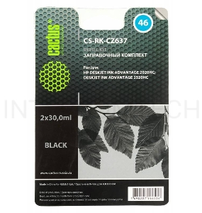 Заправочный набор Cactus CS-RK-CZ637 черный для HP DeskJet 2020/2520 (2*30ml)