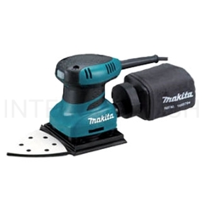 Шлифовальные машины Makita BO4565 ВШМ(дельта),{200Вт,114х102мм,угол96мм,14000об\м,ампл-1.5мм,1.1кг,кор,п\сборник,липучка}