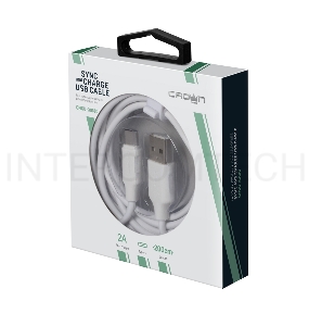 Кабель Crown USB - USB Type-C CMCU-3018C white