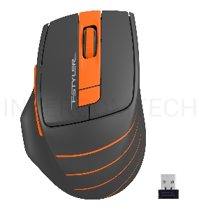 Мышь A4Tech Fstyler FG30S серый/оранжевый оптическая (2000dpi) silent беспроводная USB (6but)