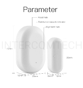 Датчик открытия дверей и окон MOES Door&Window Sensor ZSS-X-GWM-C, Zigbee, CR2032