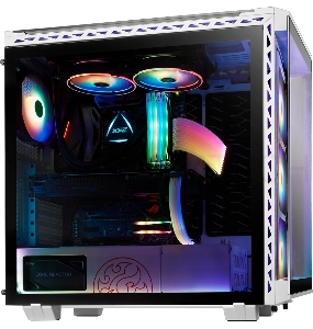 Компьютерный корпус XPG BATTLECRUISER-BLACKCOLOR BOXWORLDWIDE (ATX, 4 RGB вентилятора 120мм, стеклянная боковая панель, черный)