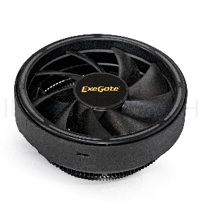 Кулер ExeGate EX286155RUS Dark Magic EE126A-RGB (Al black coating, LGA775/1150/1151/1155/1156/1200/AM2/AM2+/AM3/AM3+/AM4/FM1/FM2/754/939/940, TDP 100W, Fan 120mm, 1800RPM, Hydro bearing, 4pin, 18db, 410г, черный, RGB, с термопастой, на защелках, Retail co