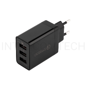 Сетевое зарядное устройство-переходник REXANT 3xUSB адаптер, 30W черное