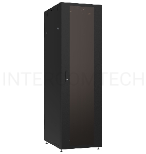 Шкаф коммутационный C3 Solutions Practic.3 24-68.GF12.SD2.BF12 B (NT435084) напольный 24U 600x800мм пер.дв.стекл задн.дв.двуст. 2 бок.пан. направл.под закл.гайки 1300кг черный 710мм 65кг IP20 сталь