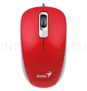 Мышь Genius Mouse DX-110 ( Cable, Optical, 1000 DPI, 3bts, USB ) Red