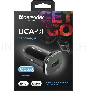 Зарядное устройство для авто 18W QC3.0 83830 DEFENDER