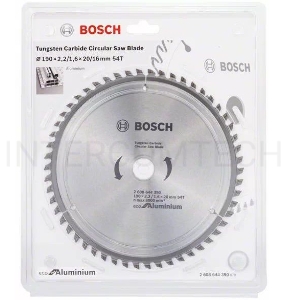 Диск пильный твердосплавный BOSCH ECO AL 190x20-54T (2.608.644.390)  по алюминию