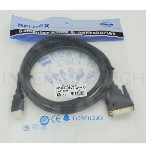 Кабель видео Behpex HDMI (m)/DVI-D (Dual Link) (m) 2м. черный