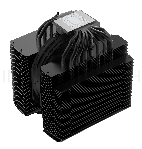 Кулер для ЦПУ Cooler Master Master Air MA824 Stealth (300W, 4-pin, 165.6mm, tower, Al, 2xfans: 1x135mm&1x120mm/63.6CFM/24.6dBA/~1950rpm/1700/1200/1151/1150/1155/1156/AM5/AM4)