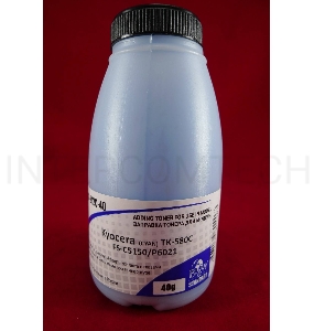Тонер для Kyocera TK-580C, FS-C5150/P6021 Cyan (фл. 40г) 2,8K B&W Standart (Tomoegawa) фас. Россия