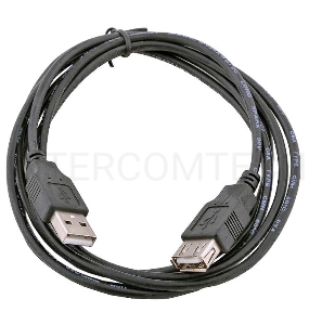 Кабель AM/AF USB2.0 1.8м удлинитель Gembird/Cablexpert CC-USB2-AMAF-6B USB 2.0, черный, пакет 