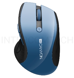 Мышь CANYON CNS-CMSW01BL Blue Gray pearl glossy USB {wireless mouse, optical tracking - blue LED, 2.4Ghz, 6 buttons, DPI 1000/1200/1600}
