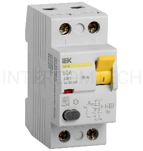 Выключатель дифференциальный  УЗО Iek MDV10-2-050-030 ВД1-63 2Р 50А 30мА ИЭК
