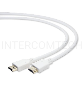 Кабель HDMI Gembird/Cablexpert , 1.8м, v1.4, 19M/19M, белый, позол.разъемы, экран, пакет(CC-HDMI4-W-6)