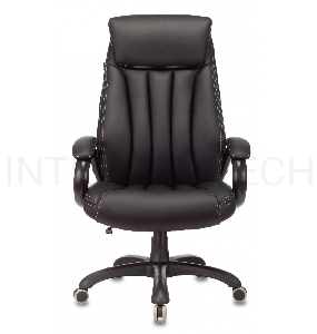 Кресло руководителя Бюрократ T-9922N черный Leather Venge Black эко.кожа крестовина пластик