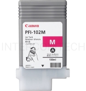 Картридж струйный Canon PFI-102M (0897B001) пурпурный, 130 мл., для imagePROGRAF iPF605, iPF610., iPF650, iPF655, iPF710, iPF755, LP17, iPF510