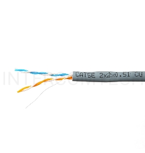 Кабель SkyNet Premium UTP indoor 2x2x0,51, медный, FLUKE TEST, кат.5e, однож., 305 м, box, серый