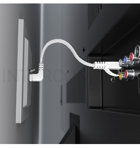 Патч-корд GCR PROF плоский 2.0m, UTP медь кат.6, белый, верхний угол, ethernet high speed 10 Гбит/с, RJ45, T568B