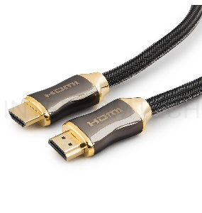 Кабель HDMI Cablexpert, серия Platinum, 4,5 м, v2.0, M/M, позол.разъемы, металлический корпус, нейлоновая оплетка, блистер