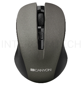 Мышь CANYON CNE-CMSW1G Gray USB {wireless mouse with 3 buttons, DPI changeable 800/1000/1200}