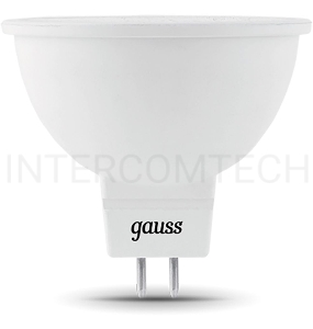 Лампа светодиодная Gauss Black 5Вт цок.:GU5.3 рефлектор 220B 4100K св.свеч.бел.ней. MR16 (упак.:10шт) (101505205)