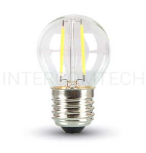Ретро-лампа Filament G45 E27, 2W, 230 В, теплый белый 3000 K