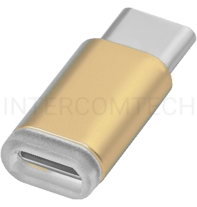 Greenconnect Переходник USB Type C на micro USB 2.0, M/F, Greenconnect, золотистый, GCR-UC3U2MF-G Greenconnect Переходник USB Type C на micro USB 2.0, M/F, Greenconnect, золотистый, GCR-UC3U2MF-G