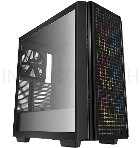 Корпус Deepcool CG540 R-CG540-BKAGE4-G-1, Midi-Tower, ATX, mATX, Mini-ITX, black, Dual Tempered Glass Panels