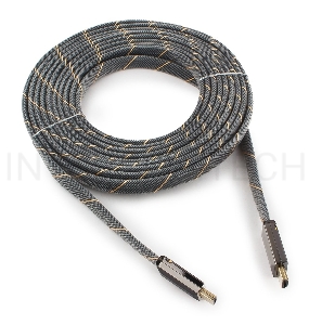 Кабель HDMI Cablexpert, серия Platinum, 4,5 м, v2.0, M/M, плоский, позол.разъемы, металлический корпус, нейлоновая оплетка, блистер
