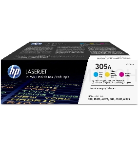 Тонер-картридж набор HP CF370AM № 305A голубой/пурпурный/желтый CLJ M451 (CE411A+CE412A+CE413A)