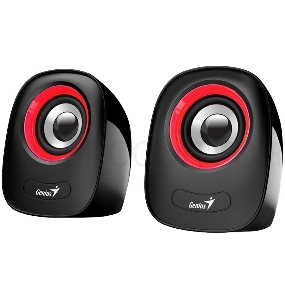 Колонки, PC speakers Genius SP-Q160,RED,USB, 2.0, Power Output 6W, Sensitivity: 80 Db, 3.5 mm jack. , цвет красный