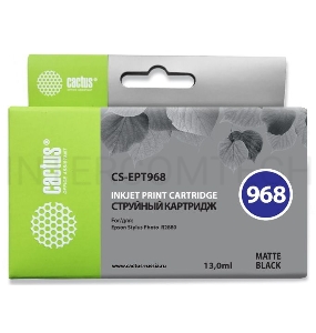 Картридж струйный Cactus CS-EPT968 черный матовый для Epson Stylus Photo R2880 (13ml)