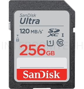 Флеш карта SD 256GB SanDisk SDXC Class 10 UHS-I Ultra 120MB/s