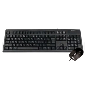 Клавиатура + мышь A4 KRS-8372 клав:черный мышь:черный USB